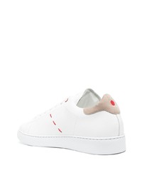 Kiton Contrast Stitch Leather Sneakers