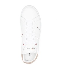 Kiton Contrast Stitch Leather Sneakers