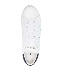Kiton Contrast Stitching Leather Low Top Sneakers