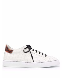 Hide&Jack Croc Embossed Leather Sneakers