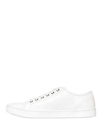 Dolce & Gabbana Metal Logo Plaque Nappa Leather Sneakers