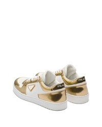 Prada Downtown Low Top Leather Sneakers