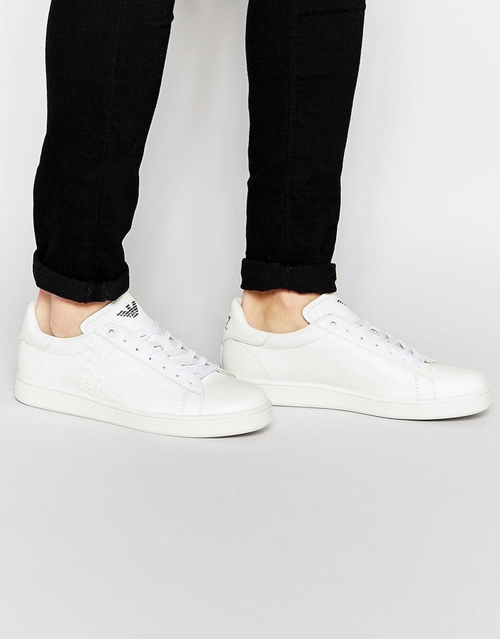ea7 sneakers white