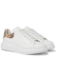 Alexander McQueen Exaggerated Sole Snake Effect And Leather Sneakers