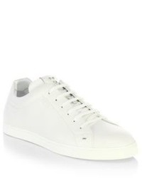 Fendi Face Leather Low Top Sneakers