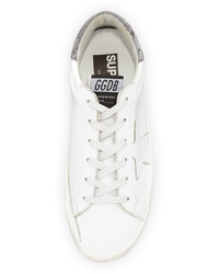 Golden Goose Glittered Leather Low Top Sneakers