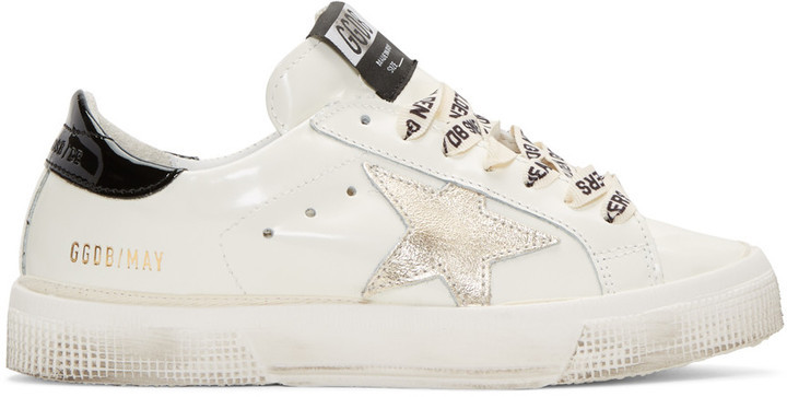 golden goose white may sneakers