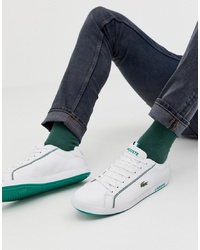 Lacoste Graduate Trainers In White Leather