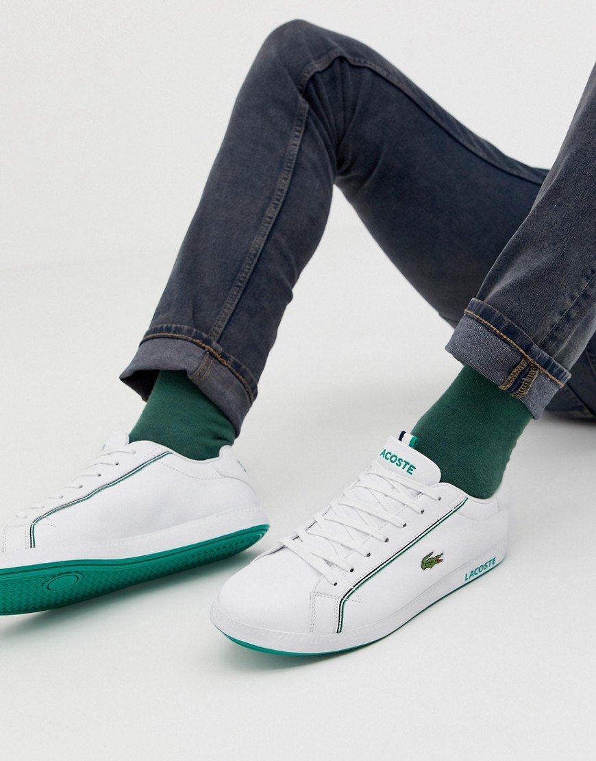 Lacoste Graduate Trainers In White Leather, $60 Asos | Lookastic