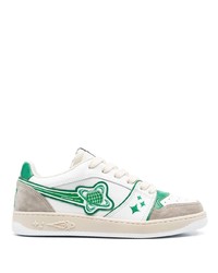Enterprise Japan Graphic Patch Panelled Sneakers