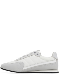 BOSS Gray White Paneled Sneakers