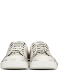 Lanvin Ivory Leather Stained Sneakers