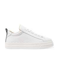 Chloé Lauren Scalloped Leather Sneakers