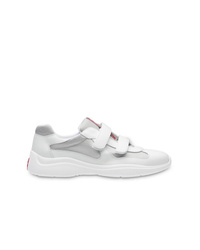Prada Leather And Technical Fabric Sneakers