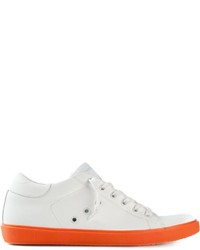 Leather Crown Eyelet Lace Up Sneakers