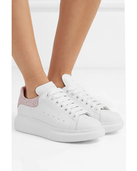 Alexander McQueen Leather Exaggerated Sole Sneakers