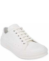 Alexander McQueen Leather Lace Up Low Top Sneakers