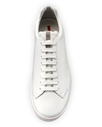 Prada Linea Rossa Leather Low Top Sneaker White