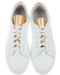 Maje Leather Low Top Sneakers