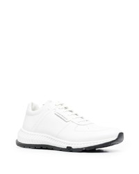 Emporio Armani Leather Panel Lace Up Sneakers