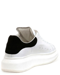 Alexander McQueen Leather Platform Sneaker Whiteblack