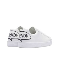 Prada Leather Sneakers With Comics Patch