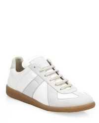 Maison Margiela Leather Suede Low Top Sneakers