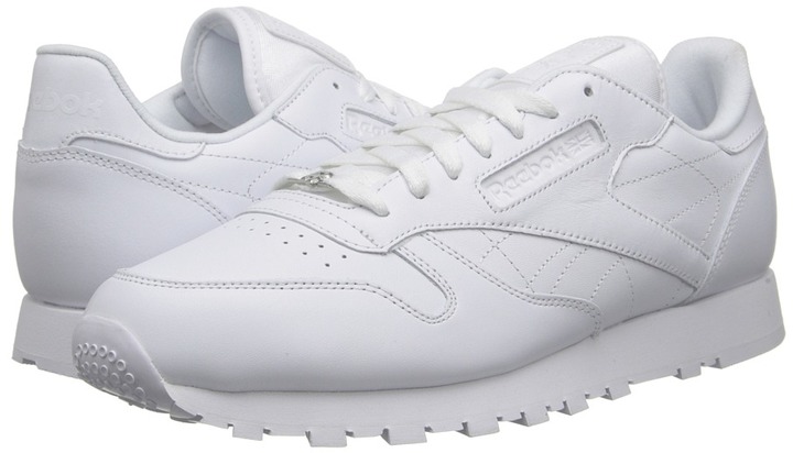 GENUINE REEBOK CLASSIC LEATHER WHITE & GREY ATHLETIC SHOES SNEAKERS RUNNERS  NEW