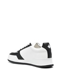 DSQUARED2 Logo Embossed Leather Low Top Sneakers