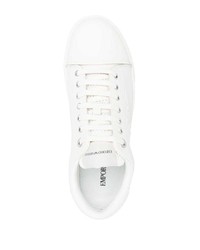 Emporio Armani Logo Embossed Low Top Sneakers