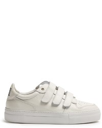 Ami Logo Embroidered Low Top Leather Trainers