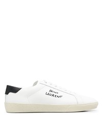 Saint Laurent Logo Embroidered Low Top Sneakers