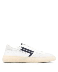 Puraai Logo Patch Leather Low Top Sneakers