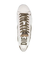 Diesel Logo Patch Leather Sneakers
