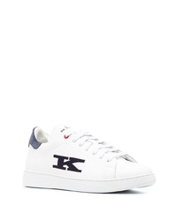 Kiton Logo Patch Leather Sneakers