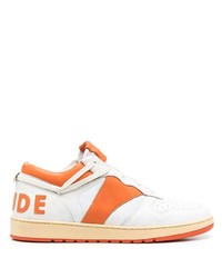 Rhude Logo Patch Leather Sneakers