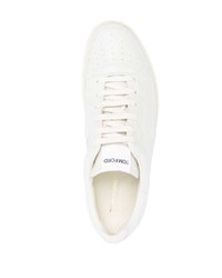 Tom Ford Logo Patch Low Top Leather Sneakers