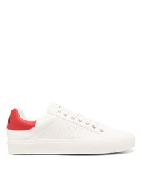 Armani Exchange Logo Perforated Leather Sneakers