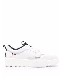 Moncler Logo Print Leather Sneakers