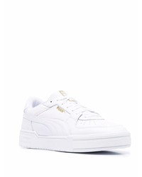 Puma Logo Print Low Top Leather Sneakers