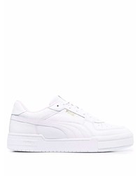 Puma Logo Print Low Top Leather Sneakers