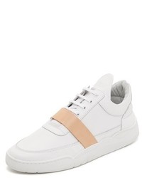Filling Pieces Low Top Leather Strap Sneakers
