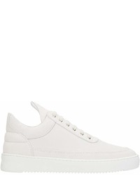 Filling Pieces Low Top White Leather Sneakers