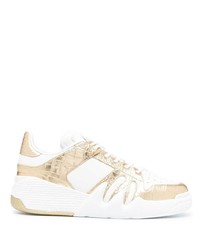 Giuseppe Zanotti Metallic Effect Lace Up Sneakers