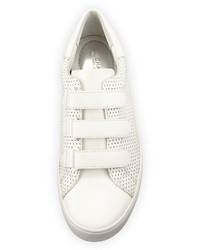 MICHAEL Michael Kors Michl Michl Kors Craig Perforated Leather Grip Strap Sneaker Optic White