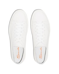 Santoni Mid Top Lace Up Sneakers