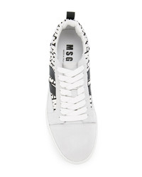 MSGM Monochrome Patterned Sneakers