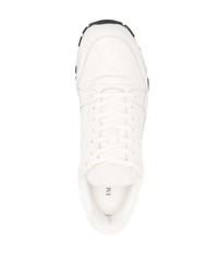 Emporio Armani Monogram Pattern Lace Up Sneakers