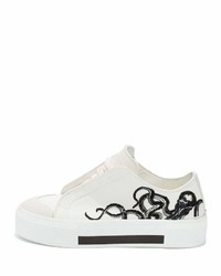 Alexander McQueen Octopus Embroidered Low Top Sneaker White