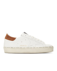 Golden Goose Off White And Brown Hi Star Sneakers